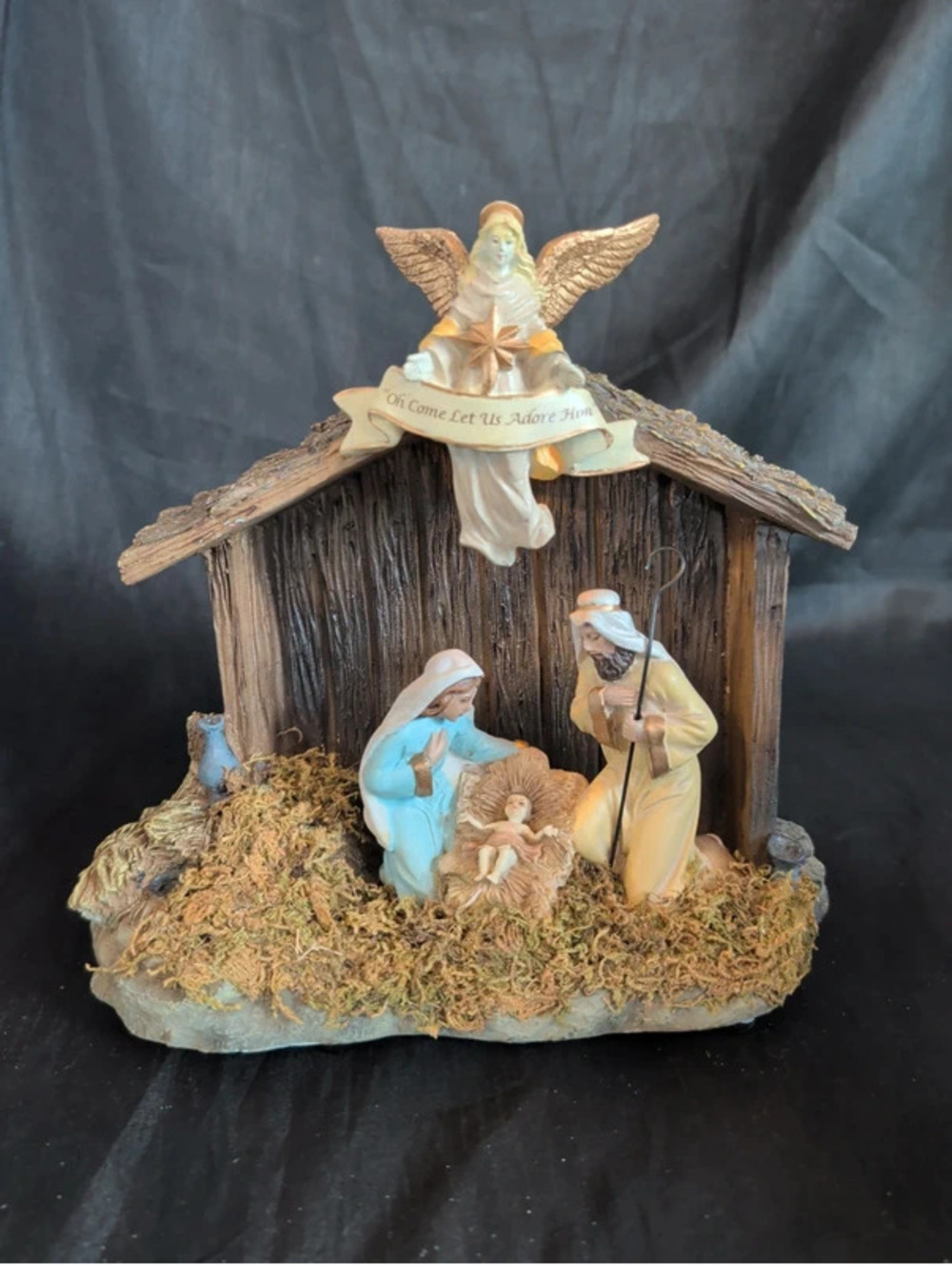 San Francisco music box co. Musical light up Nativity scene